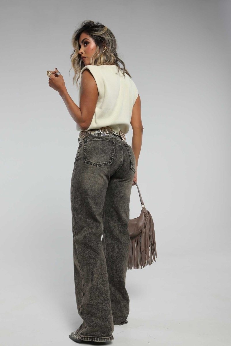 Jean Negro con Desgaste - Lola Mora