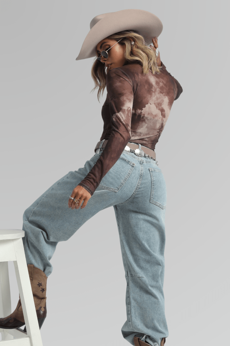 Jeans Wide Leg Tiro Alto - Lola Mora